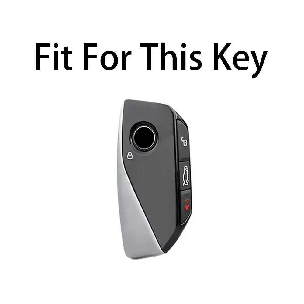 BimmerCo Zinc Alloy Car Key Fob Case for BMW X1 X7 XM iX i7 7 Series G70 U11 G07 – Protective Key Cover