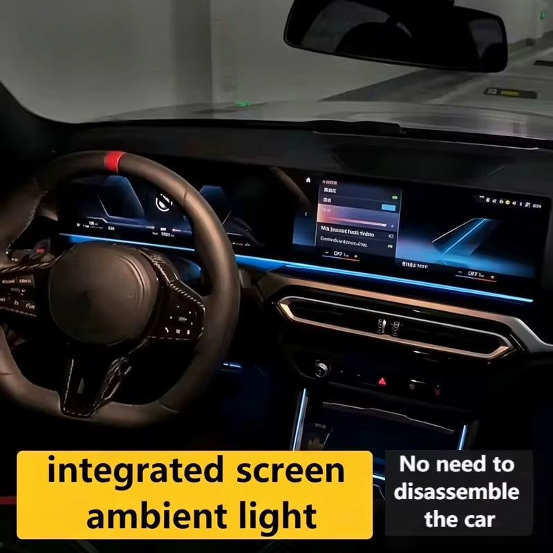 BimmerCo LED Ambient Light Strip for BMW 2 3 4 5 7 Series M2 M3 M4 X5 X6 X7 – Curved Display Dashboard Lighting