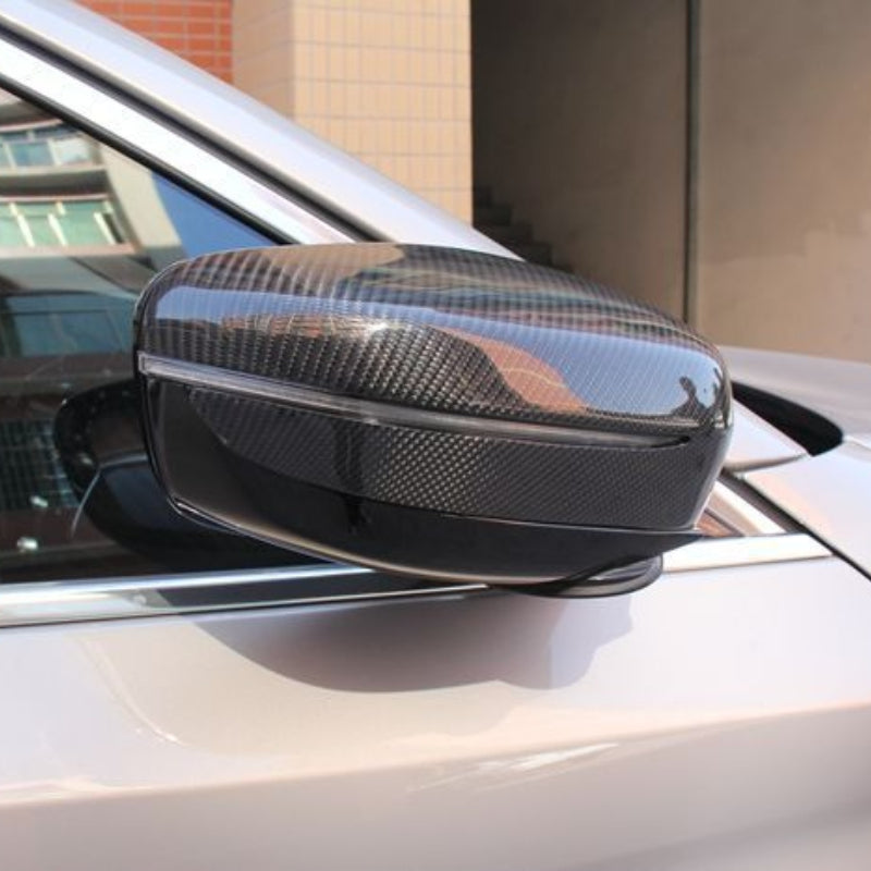 Bimmerco Dry Carbon Fiber Side Mirror Covers for BMW 3 4 5 6 7 8 Series G20 G30 G32 G10 – Overlay Rearview Mirror Caps
