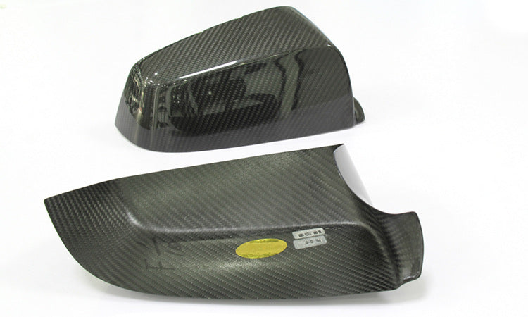 BimmerCo Dry Carbon Fiber Side Mirror Covers for BMW 5 6 7 Series E60 F01 F02 F06 F07 5GT 740i – Overlay Rearview Mirror Caps