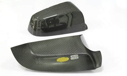 BimmerCo Dry Carbon Fiber Side Mirror Covers for BMW 5 6 7 Series E60 F01 F02 F06 F07 5GT 740i – Overlay Rearview Mirror Caps