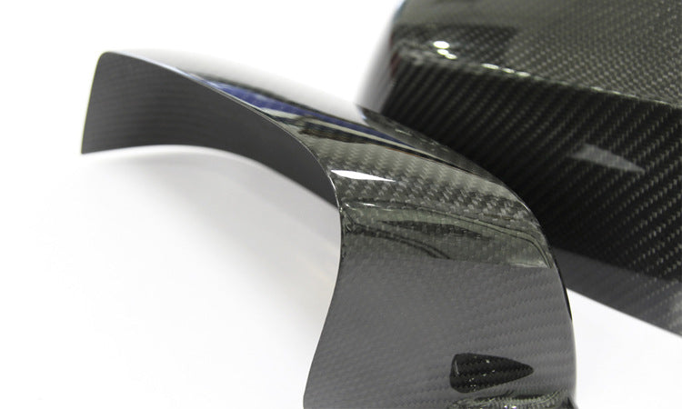 BimmerCo Dry Carbon Fiber Side Mirror Covers for BMW 5 6 7 Series E60 F01 F02 F06 F07 5GT 740i – Overlay Rearview Mirror Caps