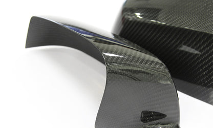 BimmerCo Dry Carbon Fiber Side Mirror Covers for BMW 5 6 7 Series E60 F01 F02 F06 F07 5GT 740i – Overlay Rearview Mirror Caps