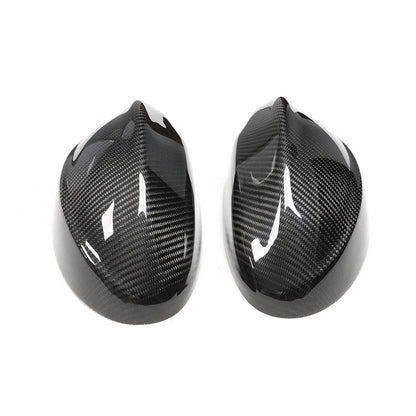 BimmerCo Dry Carbon Fiber Side Mirror Covers for BMW 3 Series E90 320i 325i 330i – Overlay Rearview Mirror Caps