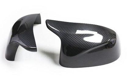 BimmerCo Dry Carbon Fiber Side Mirror Covers for BMW X3 M X4 M X5 M X6 M F95 F96 F97 F98 – Overlay Rearview Mirror Caps