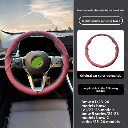 BimmerCo 3-Piece Ultra-Thin Steering Wheel Cover for BMW 3 4 5 7 Series X1 X2 X3 X4 X5 X6 – Sport Anti-Slip Grip