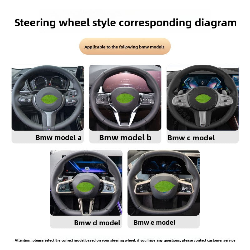 BimmerCo 3-Piece Ultra-Thin Steering Wheel Cover for BMW 3 4 5 7 Series X1 X2 X3 X4 X5 X6 – Sport Anti-Slip Grip