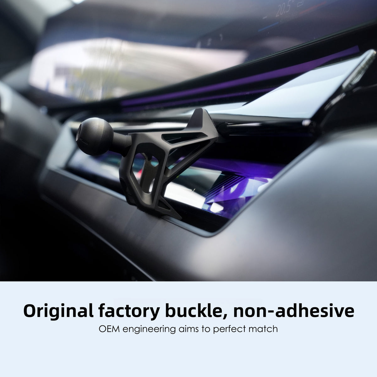 BimmerCo Clip-On Phone Holder for BMW 5 Series i5 G60 G68 2024-2026 – Custom Fit No-Adhesive Car Mount