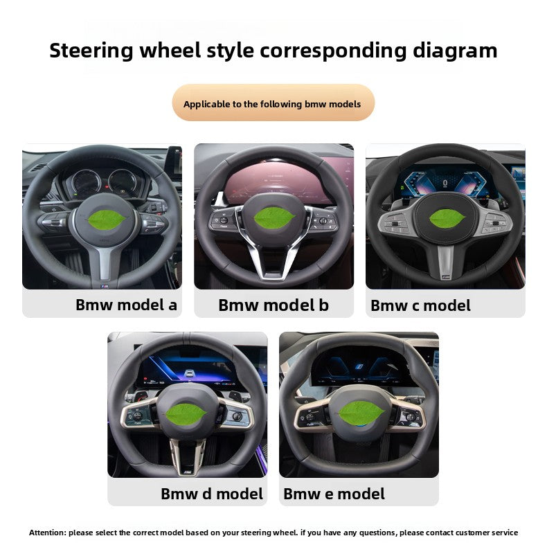 BimmerCo 3-Piece Ultra-Thin Steering Wheel Cover for BMW 3 4 5 7 Series X1 X2 X3 X4 X5 X6 – Sport Anti-Slip Grip