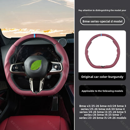 BimmerCo 3-Piece Ultra-Thin Steering Wheel Cover for BMW 3 4 5 7 Series X1 X2 X3 X4 X5 X6 – Sport Anti-Slip Grip