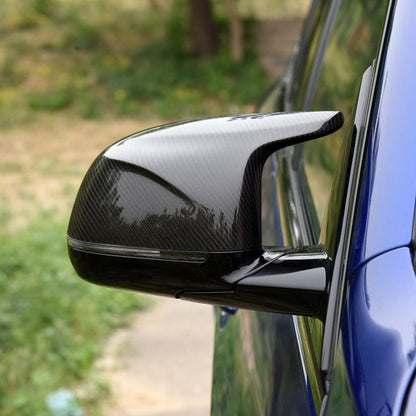 BimmerCo Dry Carbon Fiber Side Mirror Covers for BMW X3 M X4 M X5 M X6 M F95 F96 F97 F98 – Overlay Rearview Mirror Caps