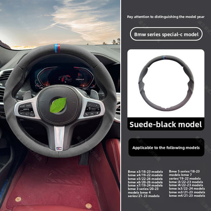 BimmerCo 3-Piece Ultra-Thin Steering Wheel Cover for BMW 3 4 5 7 Series X1 X2 X3 X4 X5 X6 – Sport Anti-Slip Grip