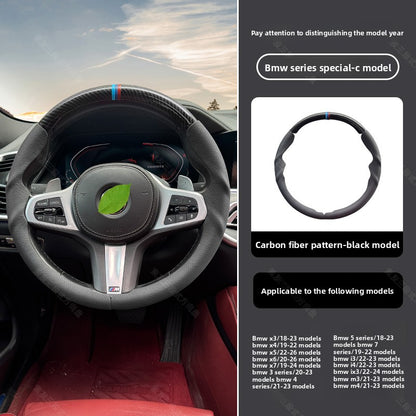 BimmerCo 3-Piece Ultra-Thin Steering Wheel Cover for BMW 3 4 5 7 Series X1 X2 X3 X4 X5 X6 – Sport Anti-Slip Grip