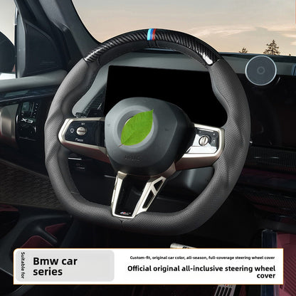 BimmerCo 3-Piece Ultra-Thin Steering Wheel Cover for BMW 3 4 5 7 Series X1 X2 X3 X4 X5 X6 – Sport Anti-Slip Grip