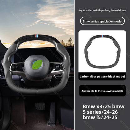 BimmerCo 3-Piece Ultra-Thin Steering Wheel Cover for BMW 3 4 5 7 Series X1 X2 X3 X4 X5 X6 – Sport Anti-Slip Grip