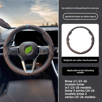 BimmerCo 3-Piece Ultra-Thin Steering Wheel Cover for BMW 3 4 5 7 Series X1 X2 X3 X4 X5 X6 – Sport Anti-Slip Grip