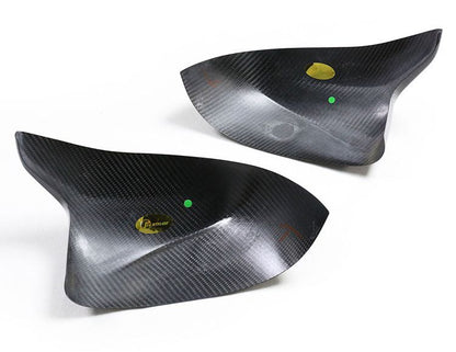 BimmerCo Dry Carbon Fiber Side Mirror Covers for BMW X3 M X4 M X5 M X6 M F95 F96 F97 F98 – Overlay Rearview Mirror Caps