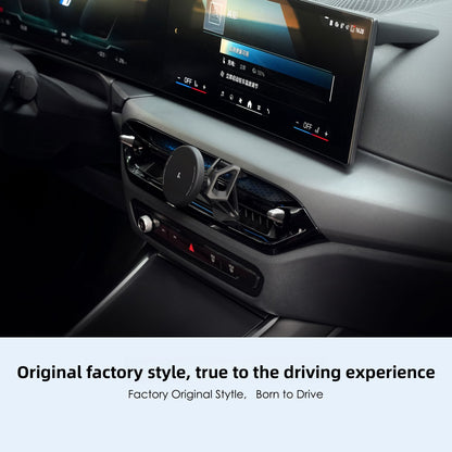 BimmerCo Clip-On Phone Holder for BMW 3 Series i3 4 Series i4 M2 M3 M4 2025-2026 – Custom Fit No-Adhesive Car Mount