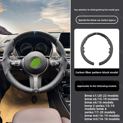 BimmerCo 3-Piece Ultra-Thin Steering Wheel Cover for BMW 3 4 5 7 Series X1 X2 X3 X4 X5 X6 – Sport Anti-Slip Grip