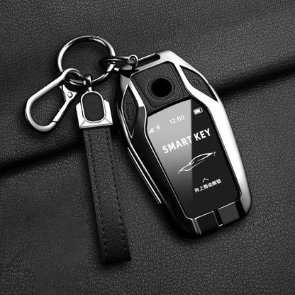 BimmerCo Metal Key Fob Case for BMW 5 7 Series X3 X4 X5 X7 i8 G11 G12 G30 G31 G32 – LED Display Key Cover
