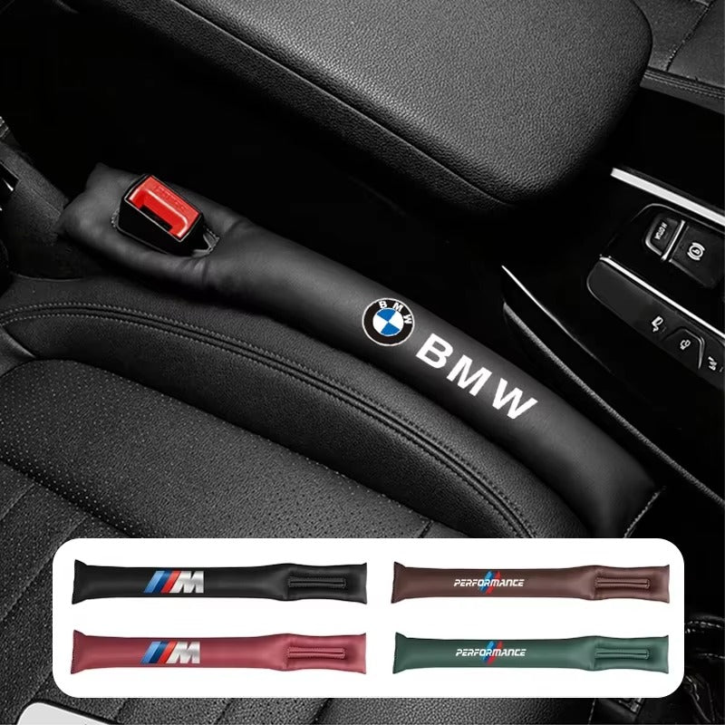 BimmerCo For BMW E46 E90 E60 F30 F10 E39 E36 F20 G30 G20 X3 Keychain 2Pcs Car Seat Gap Filler Strip Soft Pads Leather Auto Accessories