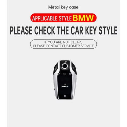 BimmerCo Metal Key Fob Case for BMW 5 7 Series X3 X4 X5 X7 i8 G11 G12 G30 G31 G32 – LED Display Key Cover