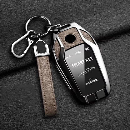 BimmerCo Metal Key Fob Case for BMW 5 7 Series X3 X4 X5 X7 i8 G11 G12 G30 G31 G32 – LED Display Key Cover