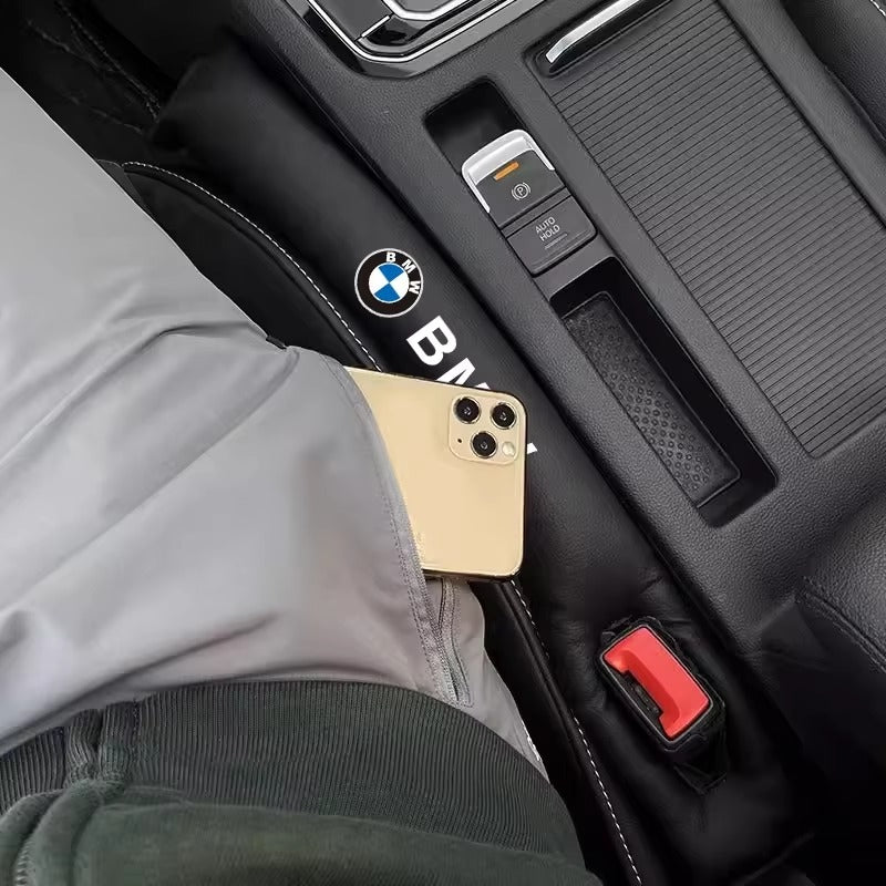 BimmerCo For BMW E46 E90 E60 F30 F10 E39 E36 F20 G30 G20 X3 Keychain 2Pcs Car Seat Gap Filler Strip Soft Pads Leather Auto Accessories