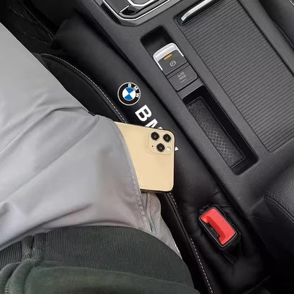 BimmerCo For BMW E46 E90 E60 F30 F10 E39 E36 F20 G30 G20 X3 Keychain 2Pcs Car Seat Gap Filler Strip Soft Pads Leather Auto Accessories