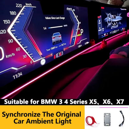 BimmerCo LED Ambient Light Strip for BMW 2 3 4 5 7 Series M2 M3 M4 X5 X6 X7 – Curved Display Dashboard Lighting