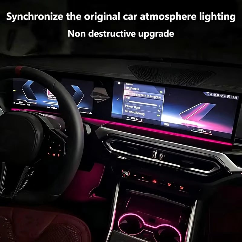 BimmerCo LED Ambient Light Strip for BMW 2 3 4 5 7 Series M2 M3 M4 X5 X6 X7 – Curved Display Dashboard Lighting
