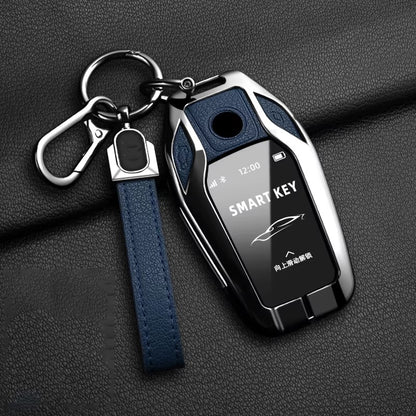 BimmerCo Metal Key Fob Case for BMW 5 7 Series X3 X4 X5 X7 i8 G11 G12 G30 G31 G32 – LED Display Key Cover