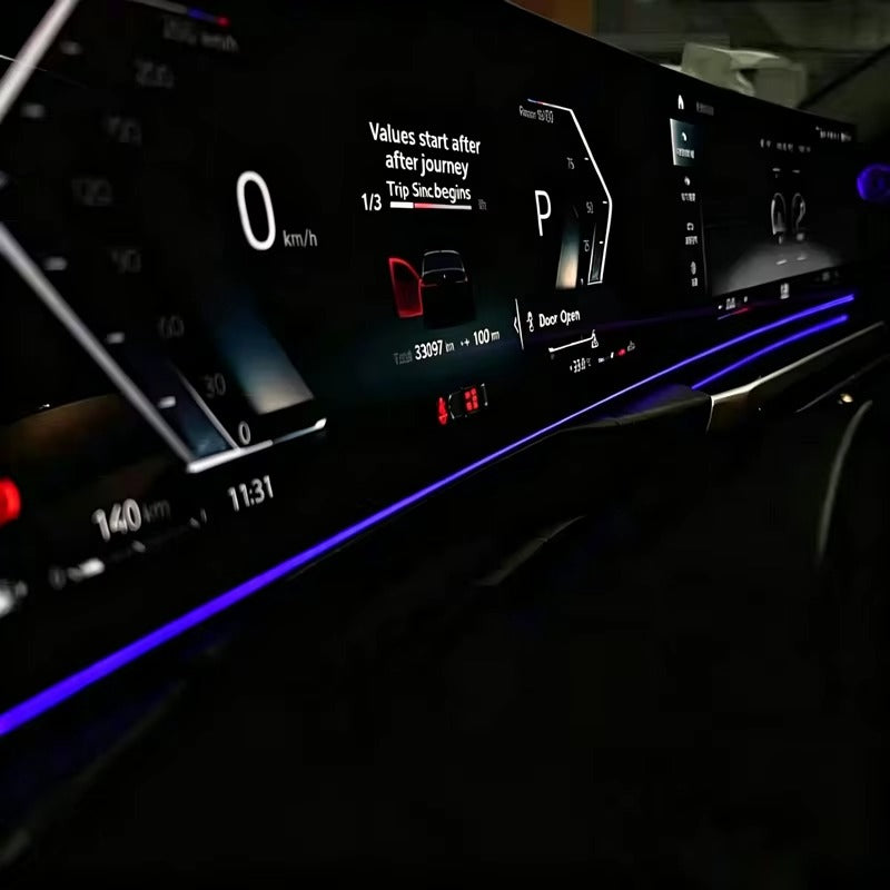 BimmerCo LED Ambient Light Strip for BMW 2 3 4 5 7 Series M2 M3 M4 X5 X6 X7 – Curved Display Dashboard Lighting