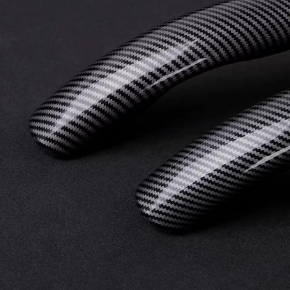 BimmerCo Carbon Fiber Texture Steering Wheel Cover for BMW E46 E90 E92 E60 E70 X1 X2 X3 X4 X5 X6 X7 M3 M4 M5  – Sport Anti-Slip Grip