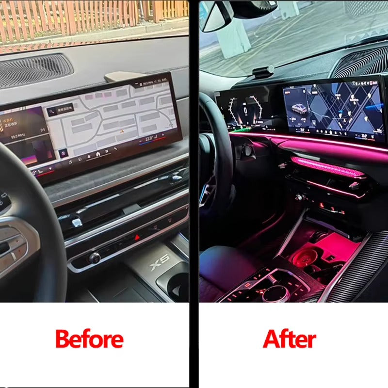 BimmerCo LED Ambient Light Strip for BMW 2 3 4 5 7 Series M2 M3 M4 X5 X6 X7 – Curved Display Dashboard Lighting