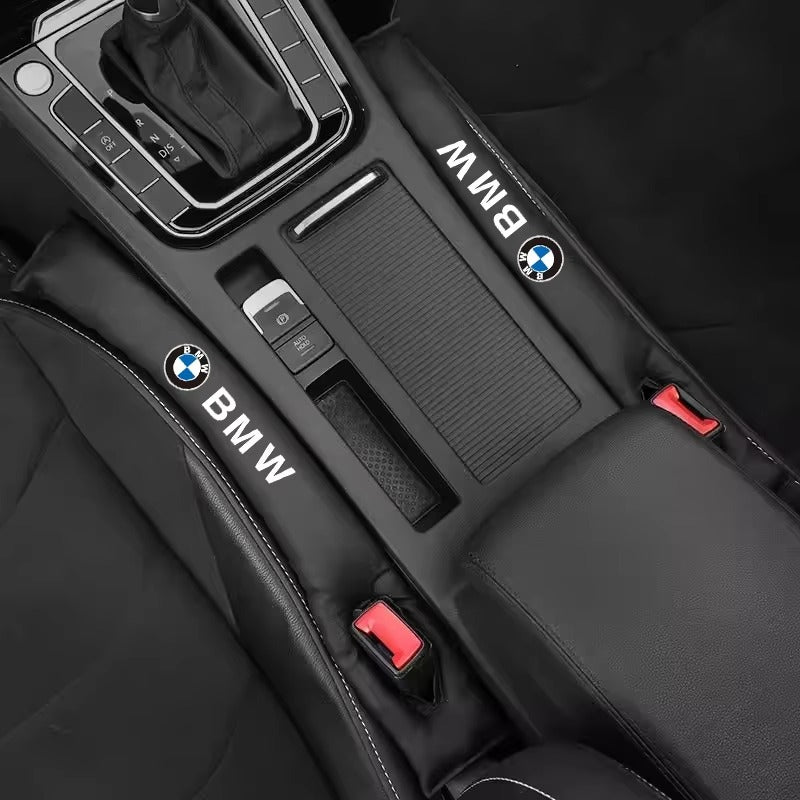BimmerCo For BMW E46 E90 E60 F30 F10 E39 E36 F20 G30 G20 X3 Keychain 2Pcs Car Seat Gap Filler Strip Soft Pads Leather Auto Accessories