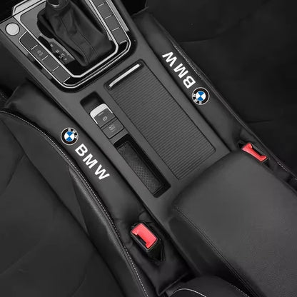 BimmerCo For BMW E46 E90 E60 F30 F10 E39 E36 F20 G30 G20 X3 Keychain 2Pcs Car Seat Gap Filler Strip Soft Pads Leather Auto Accessories