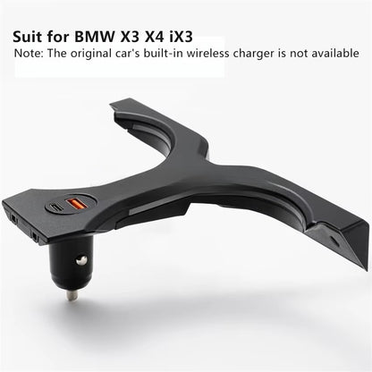 BimmerCo 11-Color LED Cup Holder Ambient Lights for BMW X3 X4 iX3 – Center Console Drink Holder Lighting